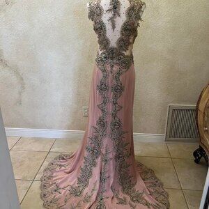 Champagne and Gold Formal Gown